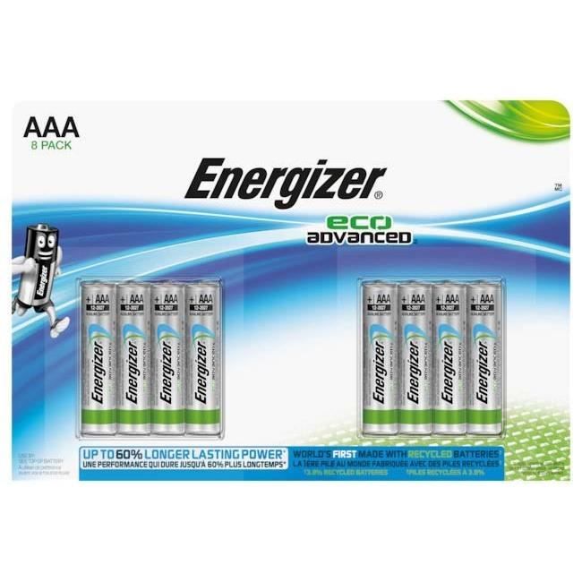 ENERGIZER 8 Piles LR03 / AAA EcoAdvanced