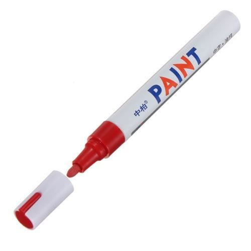 Stylo Pneu Marqueur Rouge Peinture Pour Voiture Auto Moto Métal Roue
