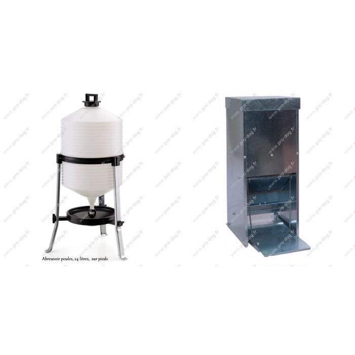 Abreuvoir Syphoide Plastique Sur Pied 24l Pour Poule Volaille