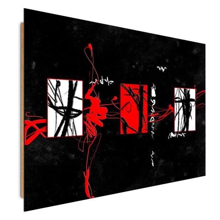 Tableau Moderne Deco Panel Imprimé 40x50 Abstraction Moderne Noir