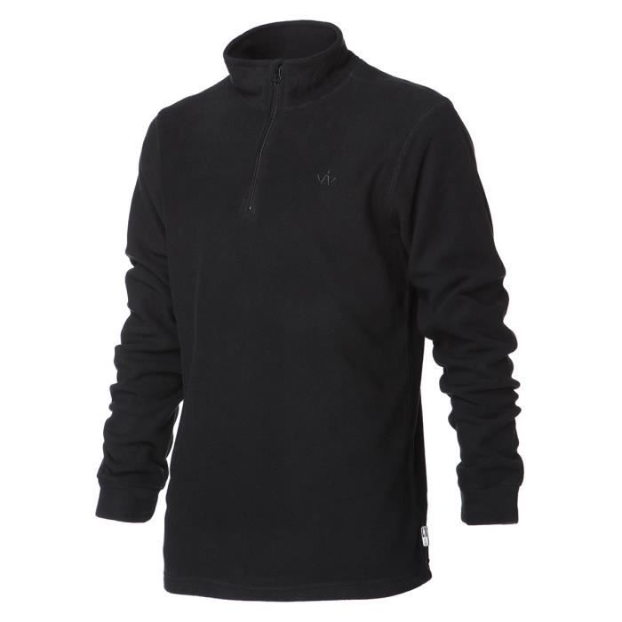 WANABEE Sweatshirt de randonnée Polaire - Homme - Noir