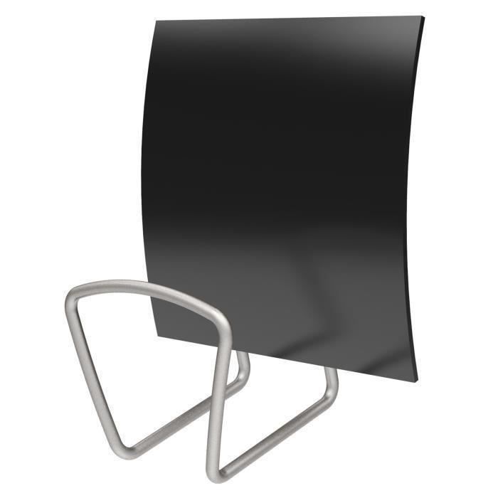 alba patère magnétique carrée - noir - 13,7 cm - achat / vente