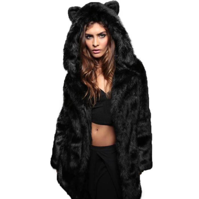 Marque Fourrure Long Moyen Nouveau Imprimé Animalier Luxe Texturé Femme De Mode À Fausse Manteau Sauvage n4TEaFY