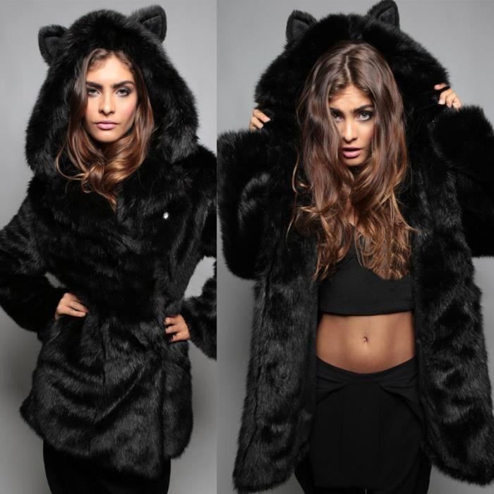 Marque Fourrure Long Moyen Nouveau Imprimé Animalier Luxe Texturé Femme De Mode À Fausse Manteau Sauvage n4TEaFY