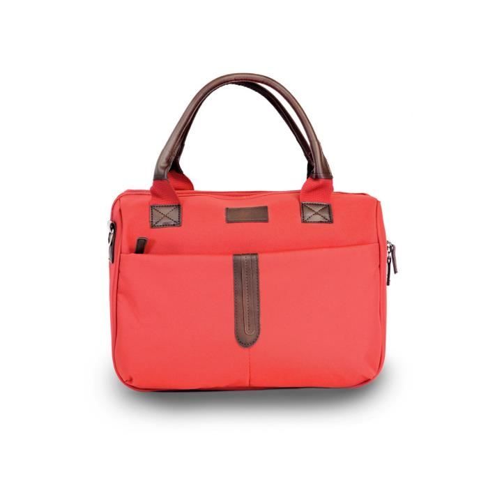 KINSTON Sac et Vanity Naples - Textile - Rouge