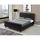 CHAMBORD Lit adulte contemporain tissu aspect velo