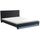 MONACO Lit adulte classique avec LED - Simili noir