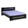 EDEN Lit adulte contemporain - Décor noir brillant