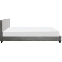 STRUCTURE DE LIT MONACO Lit adulte - Contemporain - Tissu gris anth STRUCTURE DE LIT MONACO Lit adulte - Contemporain - Tissu gris anth