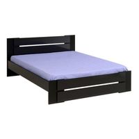 STRUCTURE DE LIT EDEN Lit adulte contemporain noir brillant - l 140 STRUCTURE DE LIT EDEN Lit adulte contemporain noir brillant - l 140
