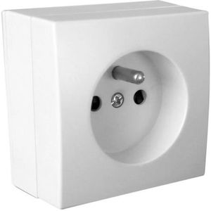 Prise 2P+T 16A saillie Bel'Vue Blanc