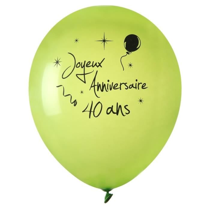SANTEX Ballon  Joyeux Anniversaire  40  ans  Achat Vente 