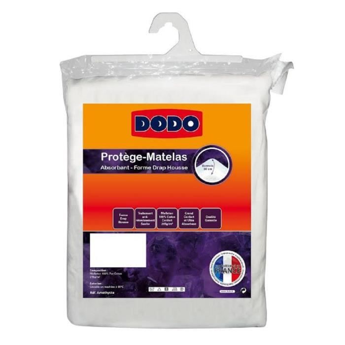 DODO Protège-matelas Améthyste 140x190 cm en forme de drap housse