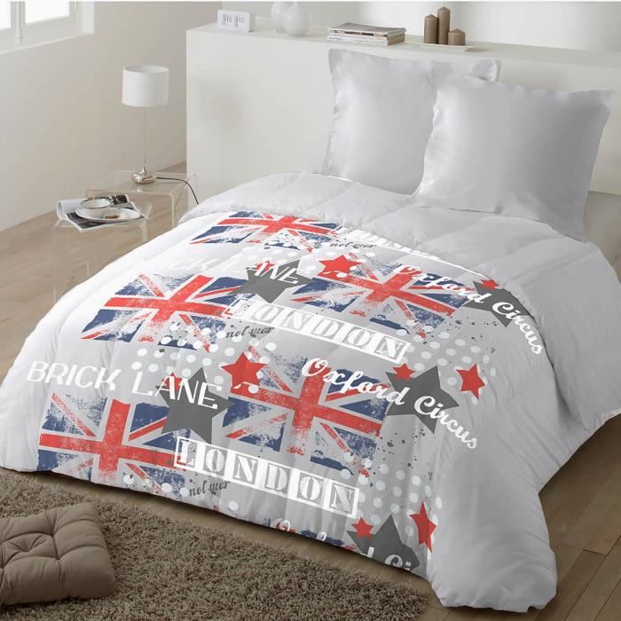 DODO Couette tempérée 300 gr/m² BRICK LANE - 140x200 cm - Motif London