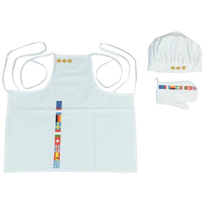 9014 Tablier de cuisinier avec toque (Jouet)