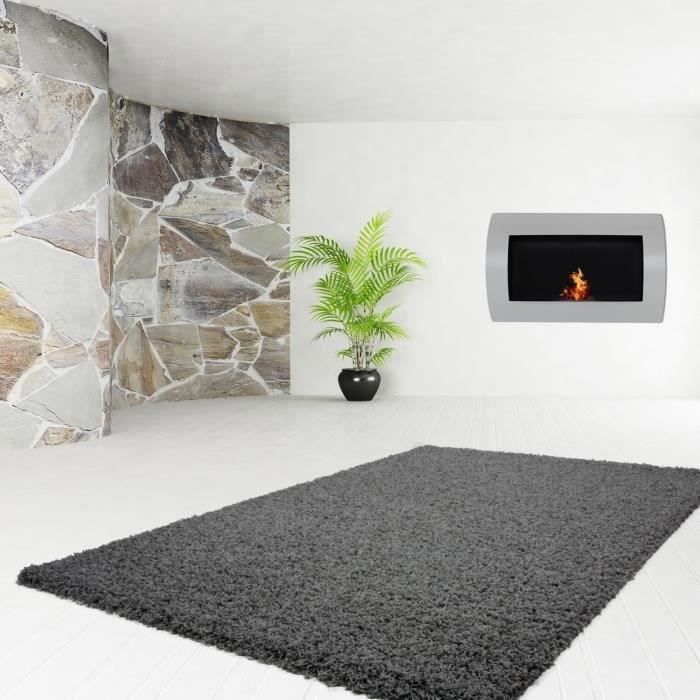 Tapis Shaggy Gris Nazar Moins Cher Milprix