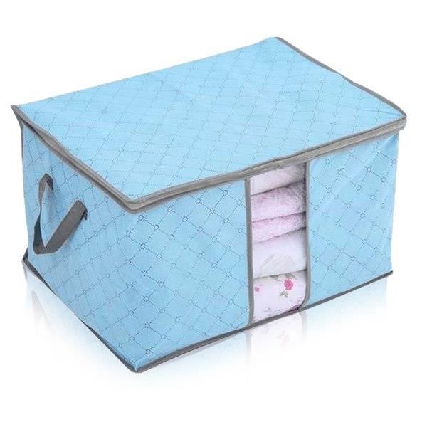 Sac De Rangement Zippé - 59x23x40 Cm, Patron Floral, Pour Vêtements/literie