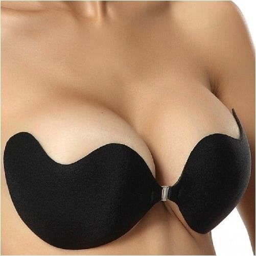 Soutien,Gorge En Silicone Invisible Sans Bretelles Et Auto,Adhésif Noir Soutien,Gorge Auto Adhésif En Silicone, Invisible / Taill.