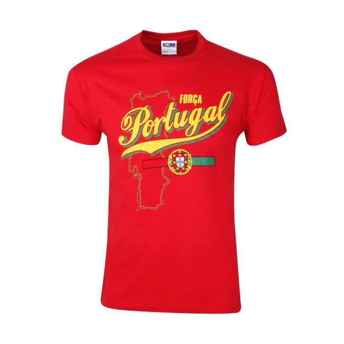 T-Shirt Portugal Rouge - Achat / Vente maillot - polo de ...