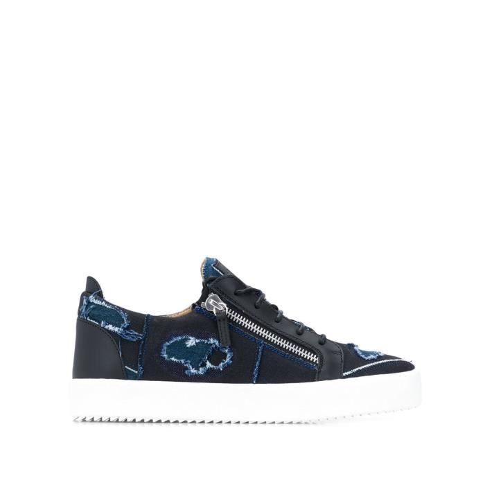 Design Homme Zanotti Bleu Baskets Cuir Rm90033001 Giuseppe uF31clKTJ