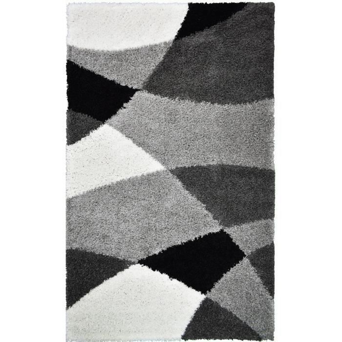 Nora Tapis De Couloir Shaggy 80 X 140 Cm Gris Anthracite