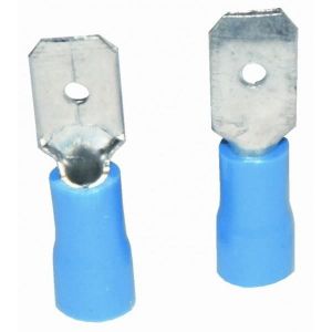 VOLTMAN Pack de 10 Clips mâles 6,35 mm bleu