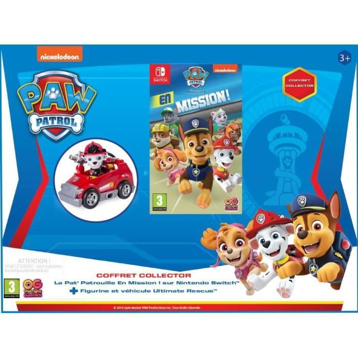 Coffret Collector Pat' Patrouille en Mission Jeu Switch + Jouet Marshall