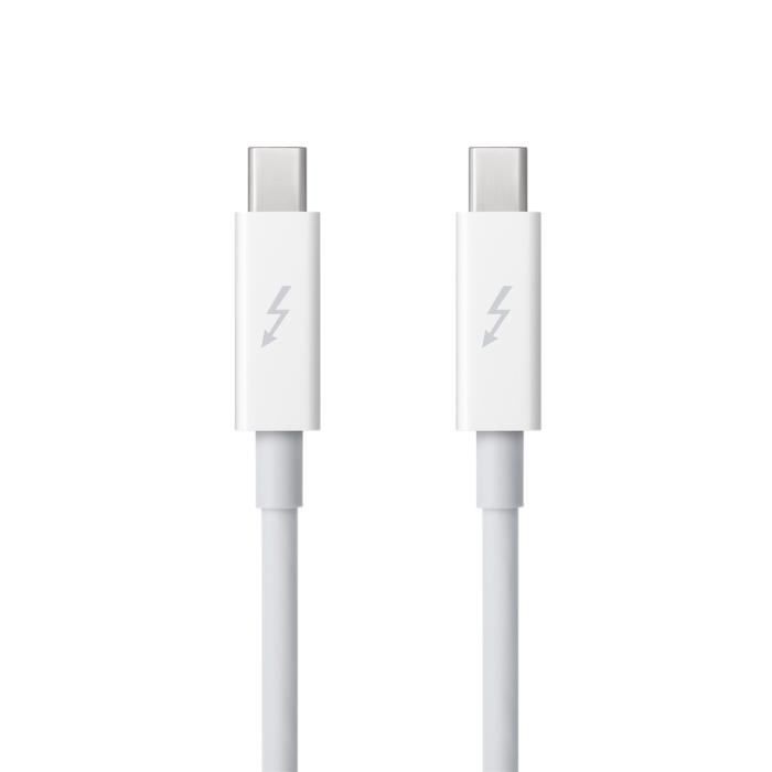 Apple - Cable Thunderbolt - Mini DisplayPort (M) pour Mini DisplayPort (M) - 2 m - blanc - pour iMac; Mac mini (Fin 2012, Fin 2014, milieu 2011); MacBook Air; MacBook Pro