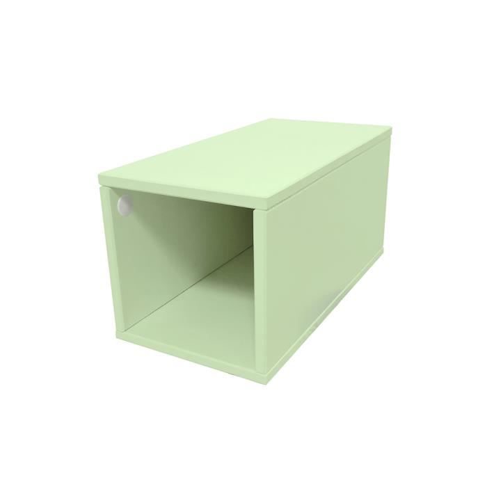 Cube de rangement bois largeur 25 cm - Couleur - Vert Pastel, Dimensions - 25x50 - Achat / Vente ...