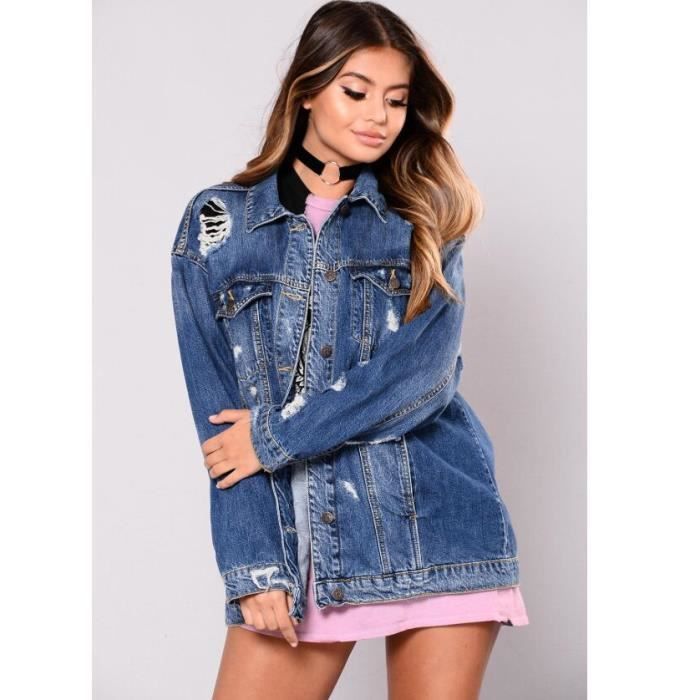 Veste en jean longue cdiscount Veste en jean longue cdiscount