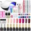 Coscelia 36w Uvled Lampe Machine Kit 8pc Vernis Gel Semi Permanent Gel Polish à Ongle Top Coat Base Coat Outils Lime Manucure