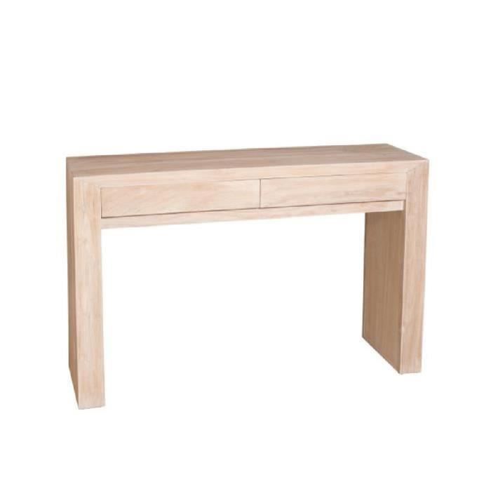 DIANE Console - Classique - Teck blanchi - L x 120 cm