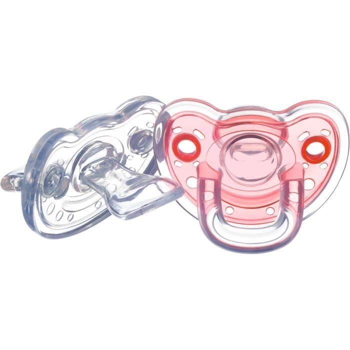BEBE CONFORT Sucette natural physio tout silicone x1 - 0 à 6 Mois - Coloris aléatoires