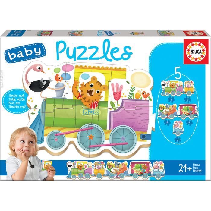 EDUCA Baby Puzzle Train Des Animaux