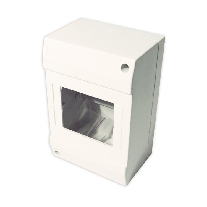 ZENITECH Coffret électrique nu à équiper 1 rangée 4 modules blanc