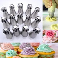 POCHE À DOUILLE 14PCS Douille Sphère Décoration Fleur Gâteau Pâtis POCHE À DOUILLE 14PCS Douille Sphère Décoration Fleur Gâteau Pâtis
