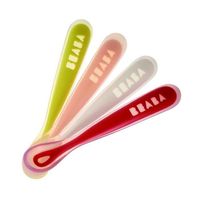 COUVERTS BÉBÉ Béaba Lot de 4 cuillères 1er repas soft silicone B COUVERTS BÉBÉ Béaba Lot de 4 cuillères 1er repas soft silicone B