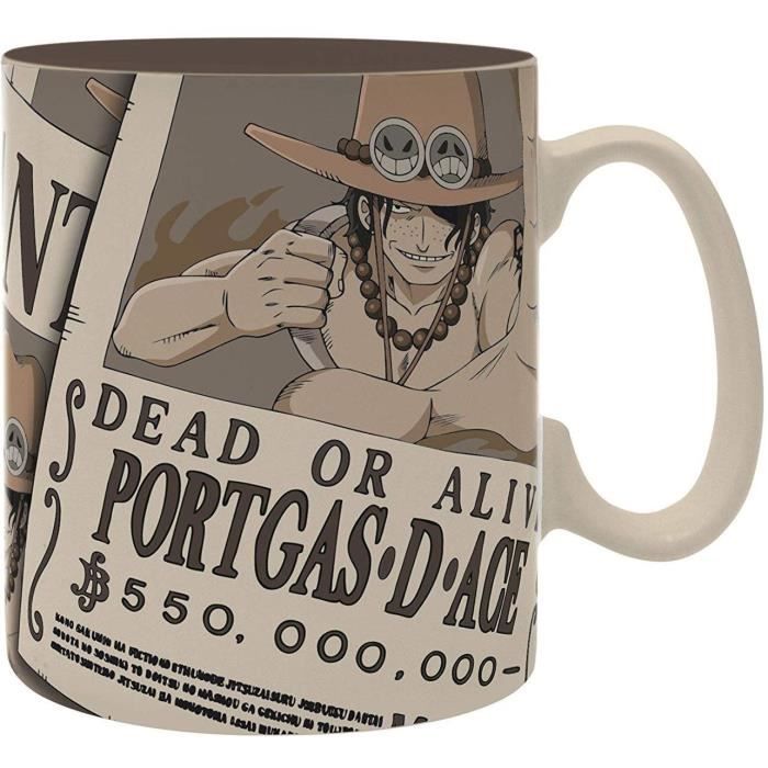 Mug One Piece - 460 ml - Wanted Ace - porcelaine avec boîte - ABYstyle