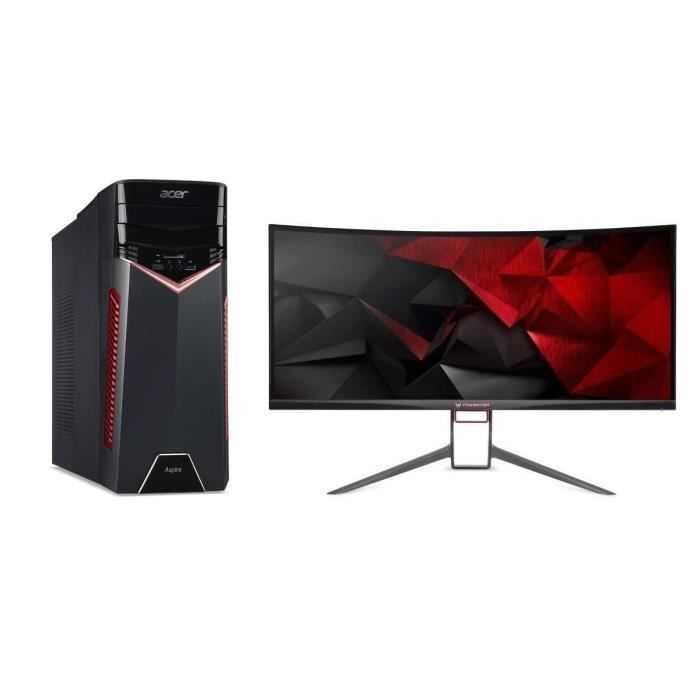 PC ACER Aspire GX-781 - i7-7700 - RAM 16Go - 1To HDD + 128Go SSD - GTX 1080 8Go + Ecran Predator X34PBMIPHZX 34\