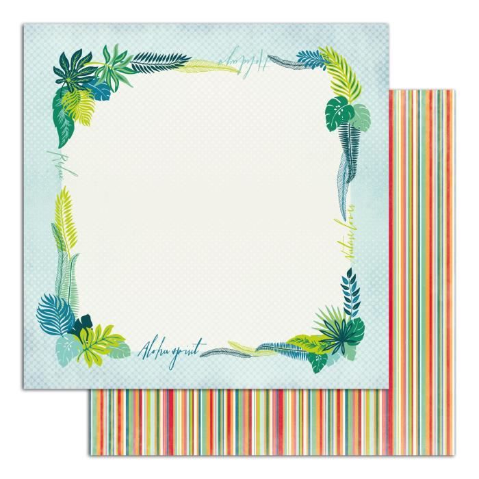 TOGA Lot de 6 papiers recto verso - 30x30 - Waikiki Beach
