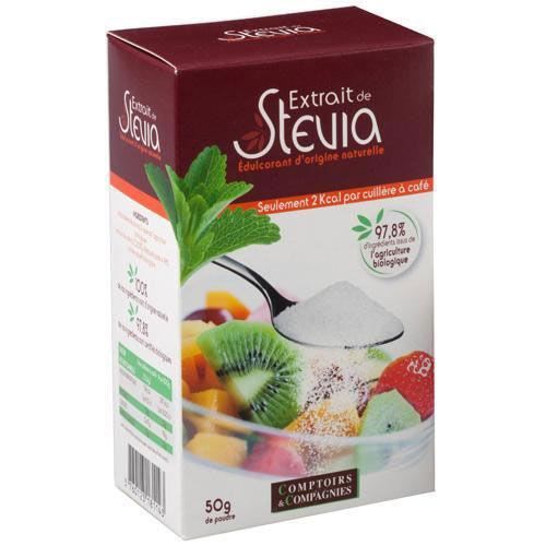 Extrait de Stévia en poudre - Boîte de 50g - Achat / Vente sucre - faux ...