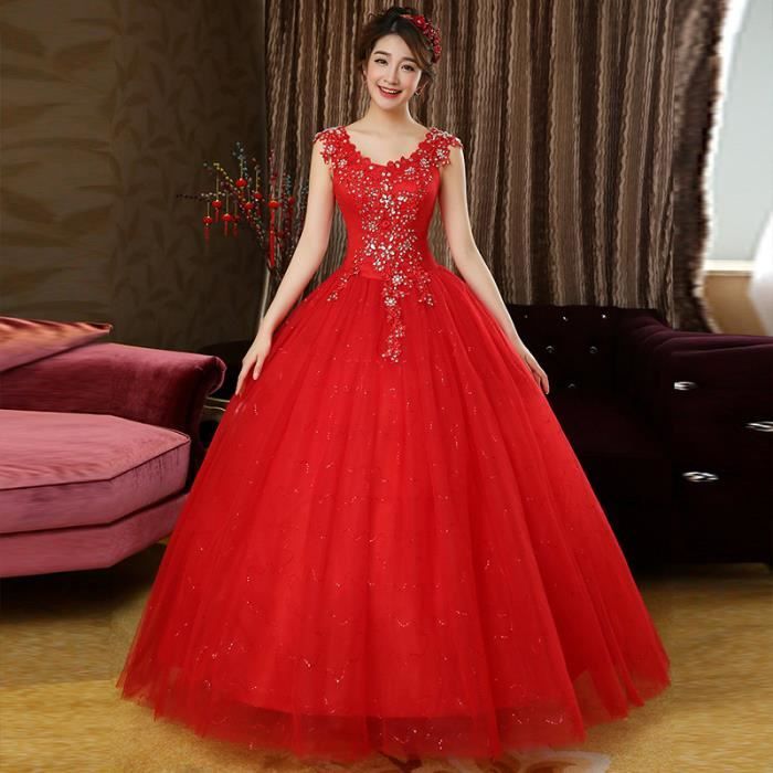 Robe de mariée rouge et blanche - Achat / Vente Robe de ...