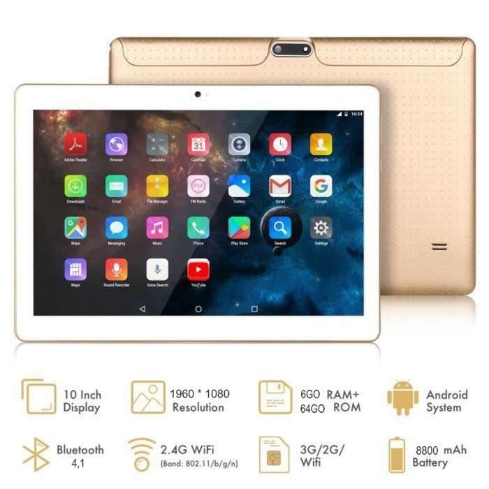 Tablette Tactile IPS 10.1 Pouces 10 Core Android1