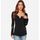 T-Shirt femme dentelle manches longues Noir