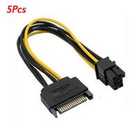 CÂBLE E-SATA 5Pcs SATA câble d'alimentation 15 broches à 6 broc CÂBLE E-SATA 5Pcs SATA câble d'alimentation 15 broches à 6 broc