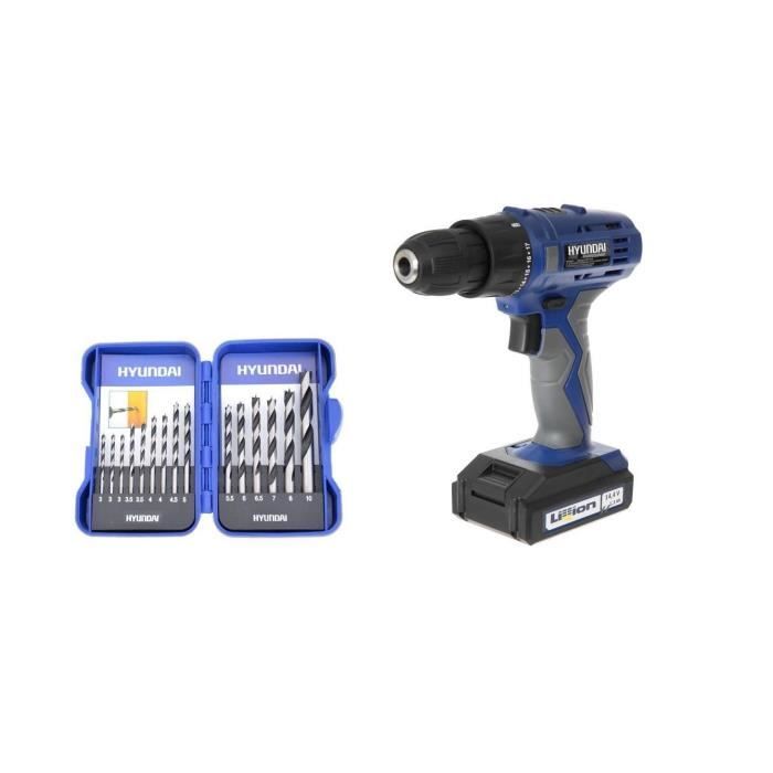HYUNDAI Perceuse-visseuse Lithium 14,4 V avec 15 accessoires