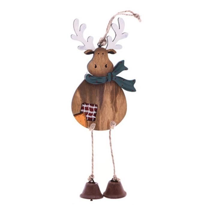 PERSONNAGES ET ANIMAUX Renne Fuurin en bois Decoration de Noël sue mûr 35