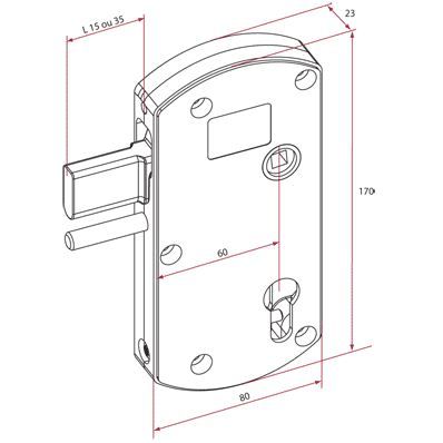 serrure modulox a pene levant