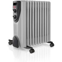 RADIATEUR D’APPOINT Radiateur à bain d'huile DAKAR 2300 W gris et noir RADIATEUR D’APPOINT Radiateur à bain d'huile DAKAR 2300 W gris et noir