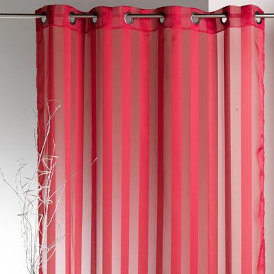Voilage tissé à Rayures Rouge 140 x 250 cm - Achat / Vente rideau ... Voilage tissé à Rayures Rouge 140 x 250 cm - Achat / Vente rideau ...